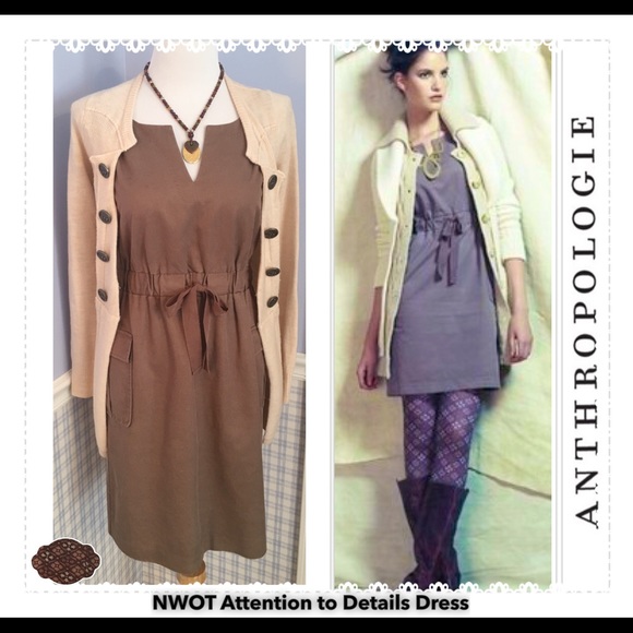 Anthropologie Dresses & Skirts - 🎀NWOT🎀 Attention to Detail Dress Coquille taupe