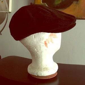 Black Stussy Corduroy News Cap