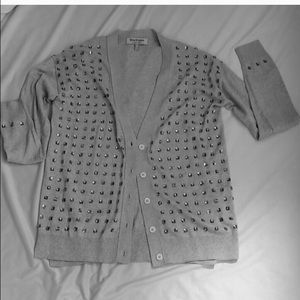Juicy Couture soft grey studded cardigan
