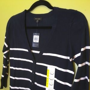 NWT Navy and white striped cardigan. The Limited