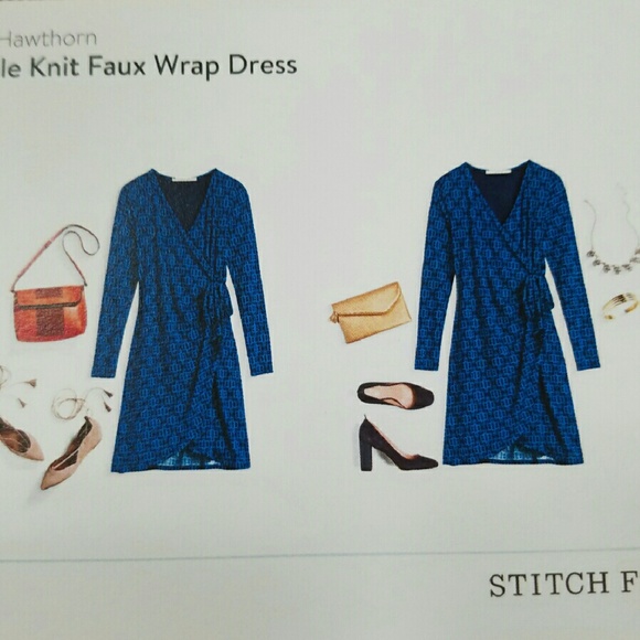Stitch Fix 41Hawthorn knit faux wrap dress- MAO!!