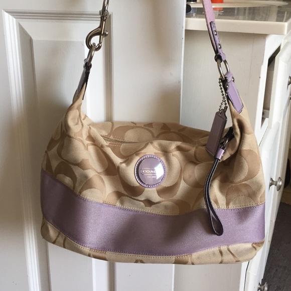 Canvas coach purse