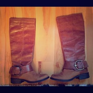 Steve Madden Leather Harness Riding Boot