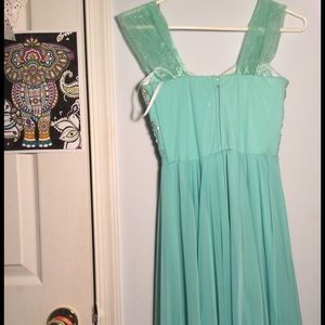 Turquoise dress. Was for homecoming. Size 2