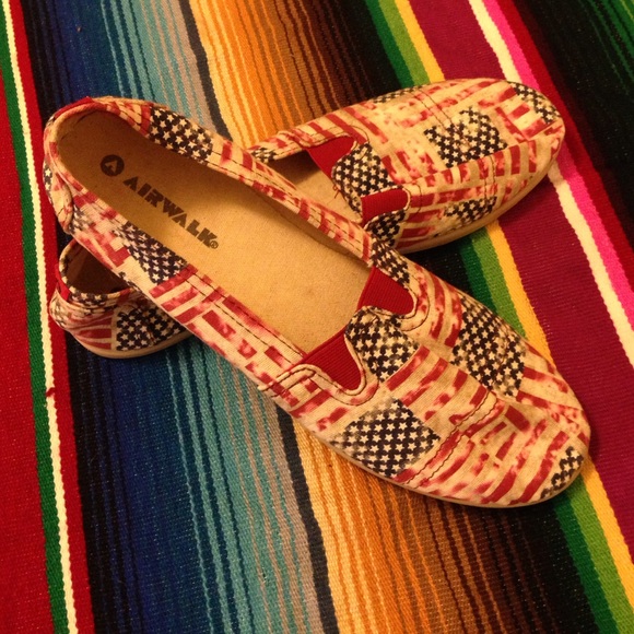 Distressed Patriotic Slip Ons