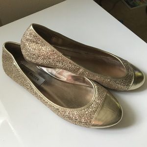 Steve Madden Gold Flats