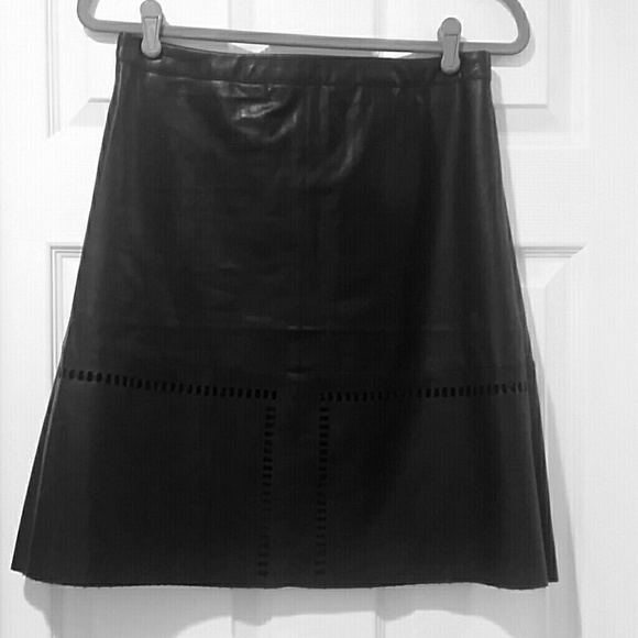 Faux Leather Lazer Cut Skirt💗 - Picture 1 of 1