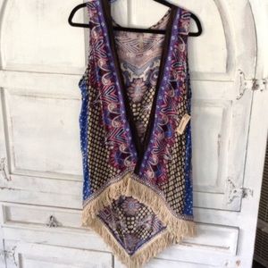 Beautiful Vest Type Top with. Fringe