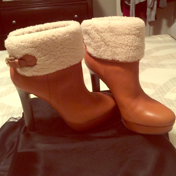 Coach Booties sz 9.5 NWOT CAMEL COLOR