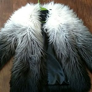 Bebe fur coat size small