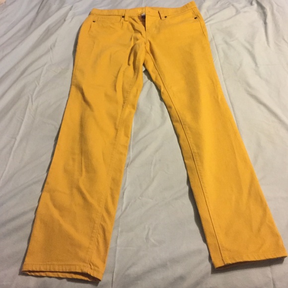 Loft modern skinny modern sz 6 mustard color pant