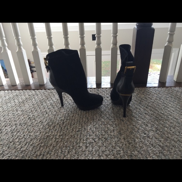 Michael Kors black suede ankle booties