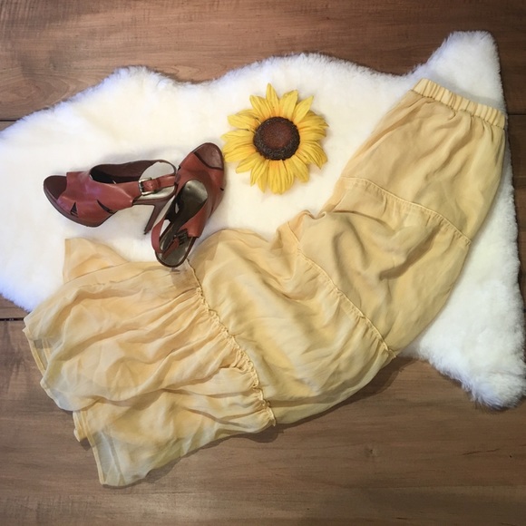 Long yellow SKIRT