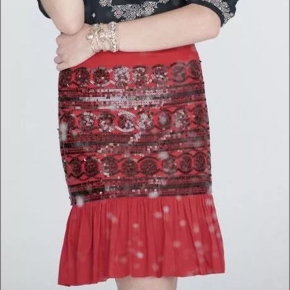 Sequined Suelta Skirt by Moulinette Soeurs- Anthro