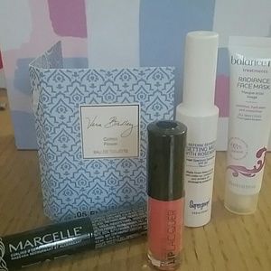 Assorted makeup and skin care samples