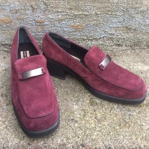 Hush Puppies Purple Suede Loafers
