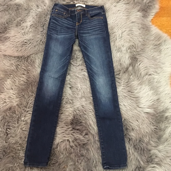 Abercrombie kids dark wash skinny jeans