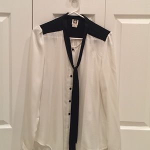 White button down blouse