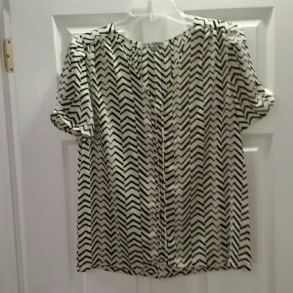 Black and white blouse