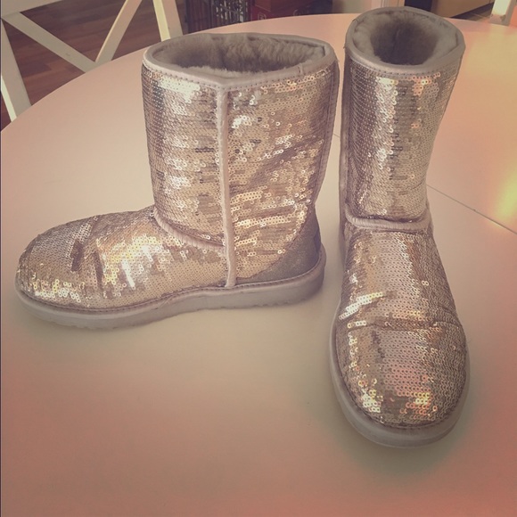 Silver Sparkly UGGs