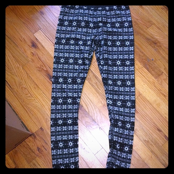 Fleece leggings sz L