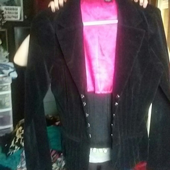Black velvet blazer