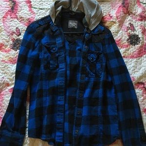 Flannel with hood
