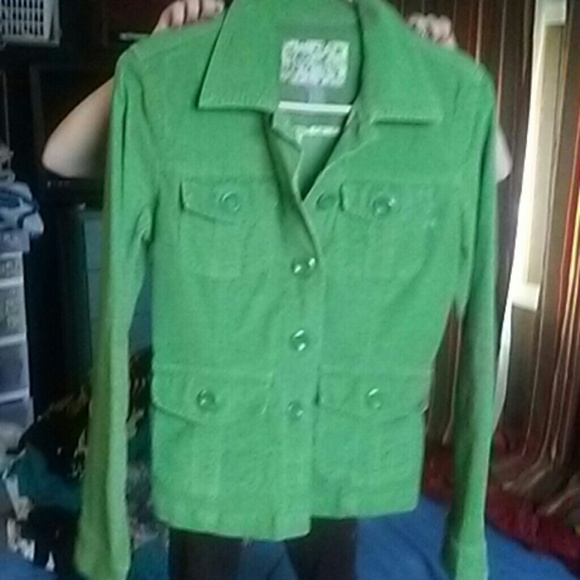 Green corduroy jacket 4 pocket