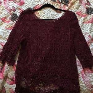 Burgundy top