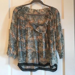 Joie vintage 100% silk floral blouse.