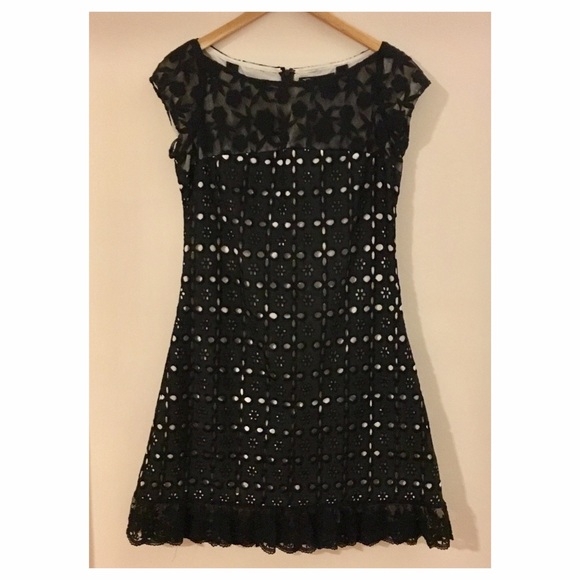 Black Eyelet Cocktail Dress