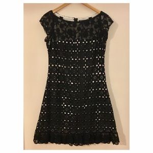 Black Eyelet Cocktail Dress