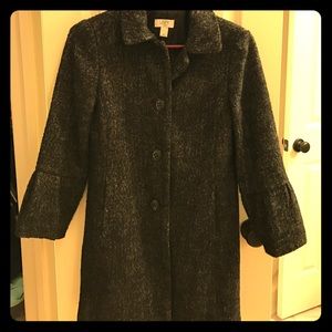 Ann Taylor LOFT Boucle Wool Bell-Sleeved Coat