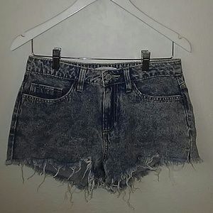 High waisted ripped shorts