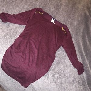 Burgundy Maternity Shirt