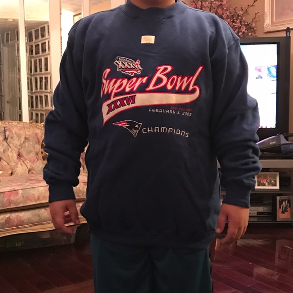 New England PATRIOTS NFL SB 36 winning sweatshirt