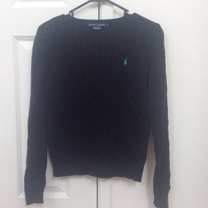 Black Ralph Lauren Cable Knit Sweater