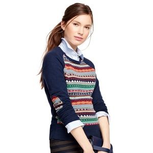 Brooks Brothers Cotton Blend Fair Isle Swaeter
