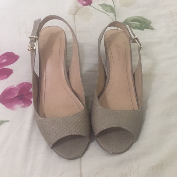 Mini Wedge Peep Toe Slingbacks - Picture 2 of 4