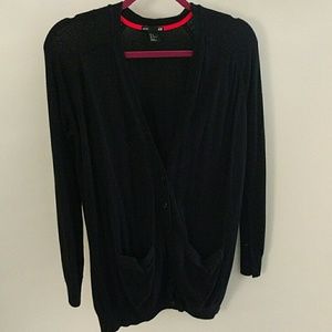 Black long cardigan M