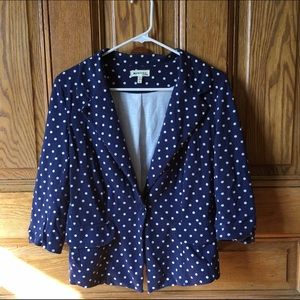 *SALE* Blue Polka Dot Jersey Blazer