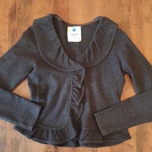 Anthropologie/sparrow wool ruffle cardigan, M