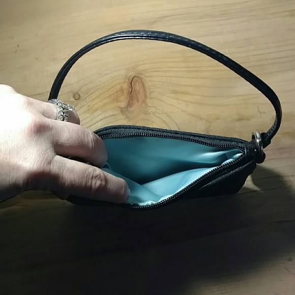 Coach Jacquard Black Signature Wristlet - Picture 3 of 4