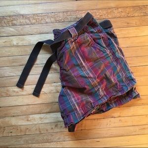 *SALE* Plaid Tie Waist Cotton Shorts
