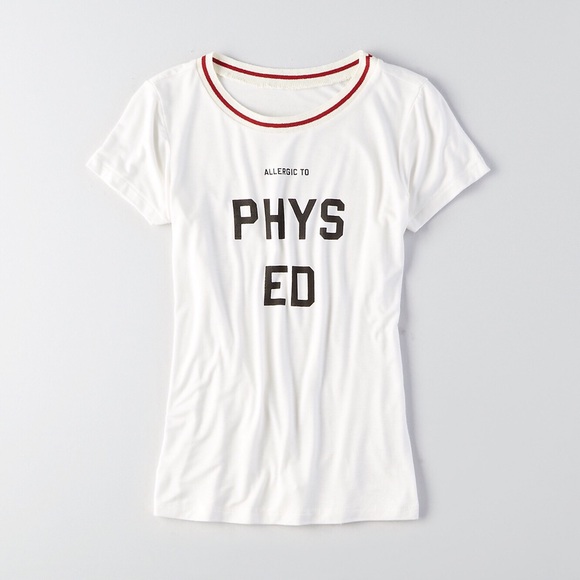 PM EDITOR PICK | allergic to phys ed graphic tee | - Picture 2 of 4