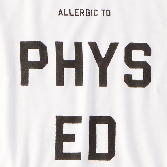 PM EDITOR PICK | allergic to phys ed graphic tee | - Picture 3 of 4