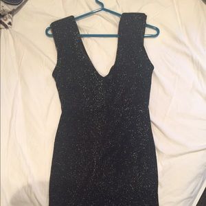 Black glitter dress