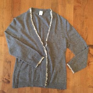 J crew grey cardigan, size M