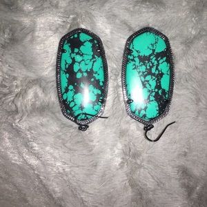 Kendra Scott Danielle Earrings with gun-metal