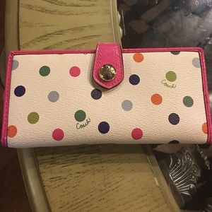 Poke a dot coach wallet